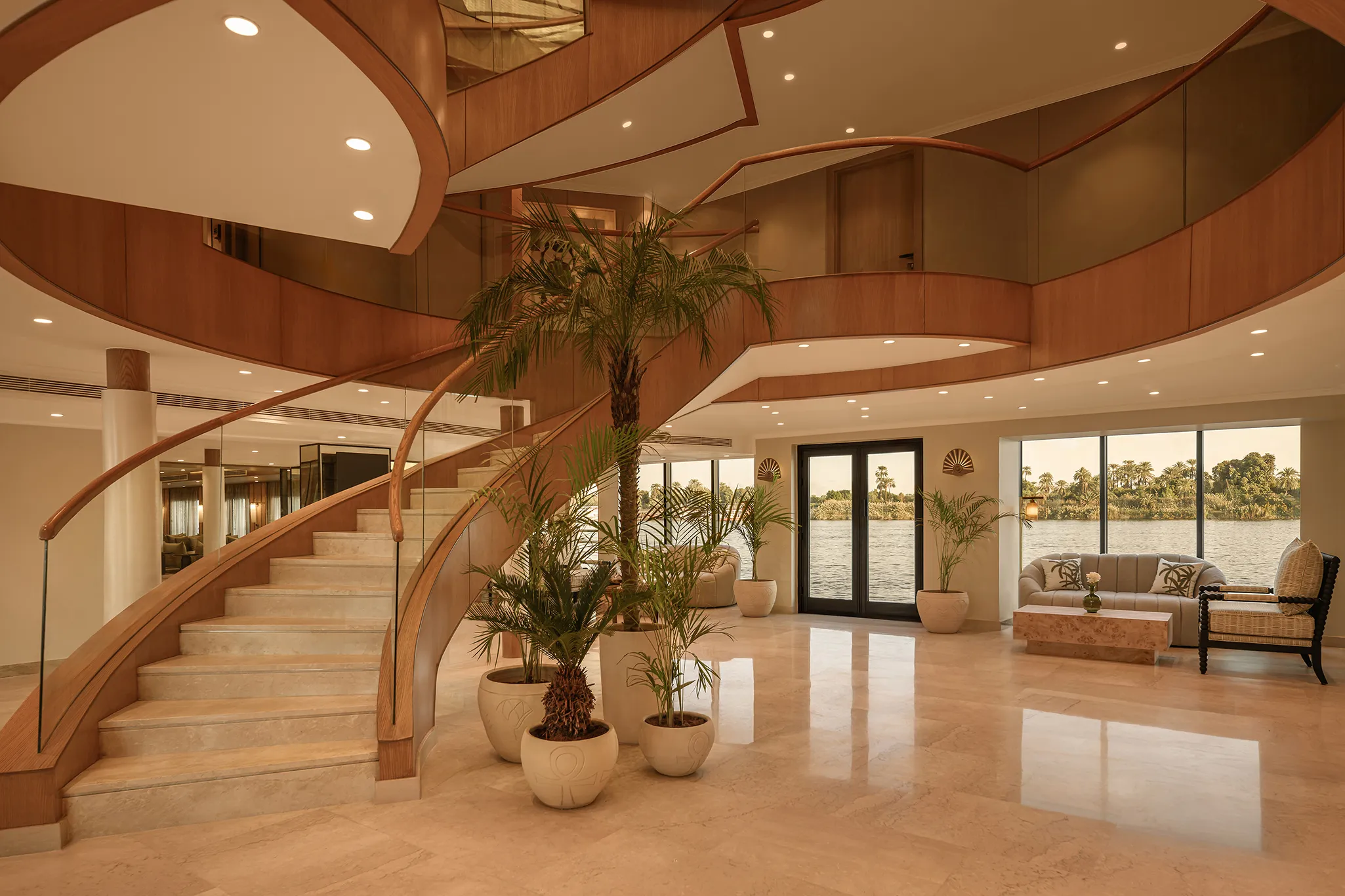 Lobby of the Le Fayan Suites Nile Cruise Nile cruise